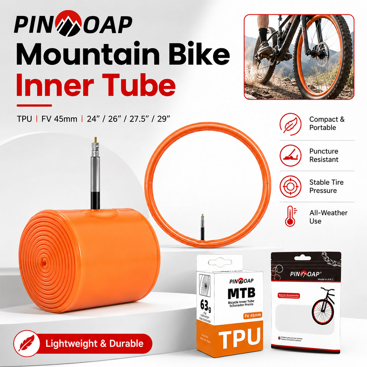 Mountain Biking Tube - أنبوب داخلي خفيف الوزن من TPU